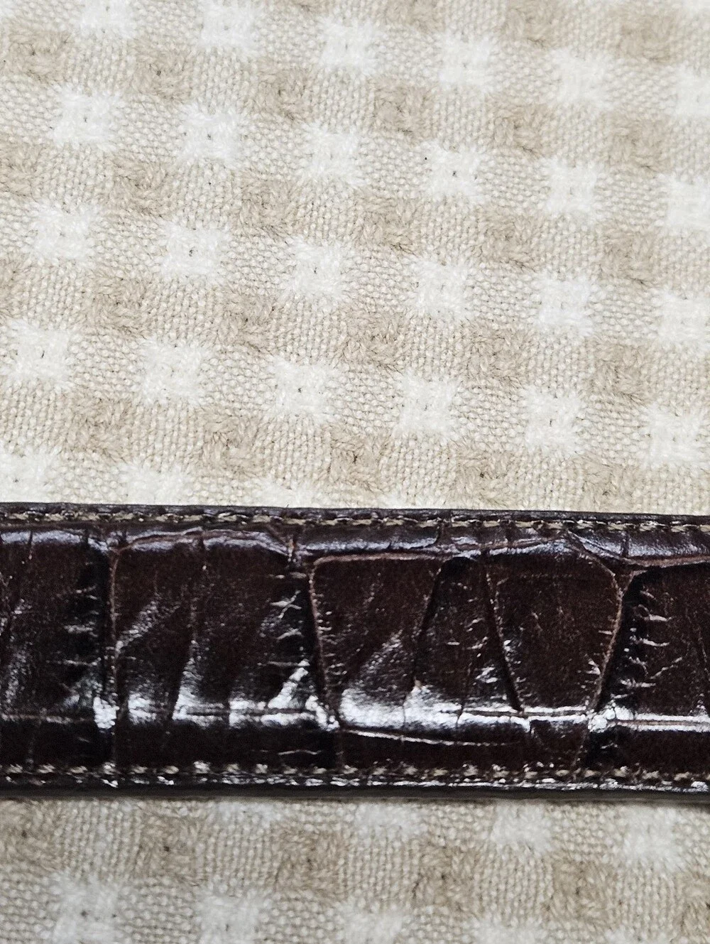 Brighton Dark Brown Croc Embossed Leather Heart Charm Silver Buckle Western Belt